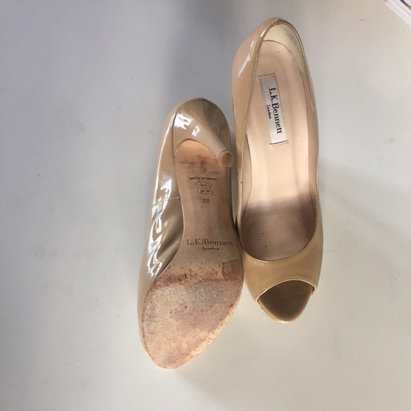 LK Bennett Nude Idina Platform PeepToe Court Heels - Picture 4 of 4